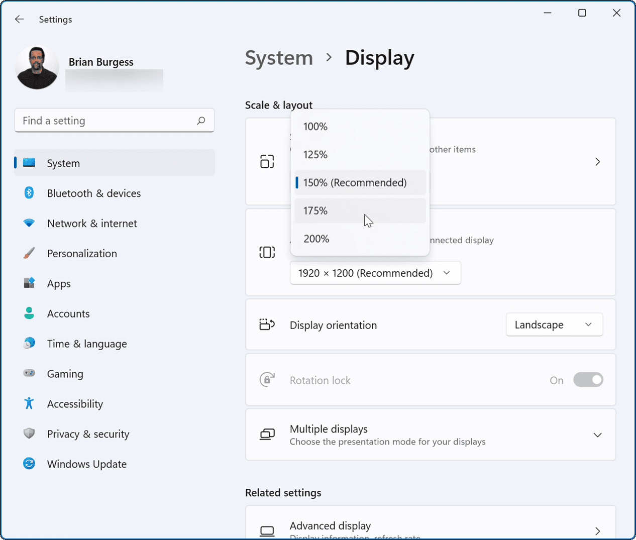 2-change-scale-option-windows-11