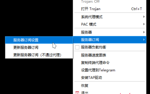 windows 下 trojan-qt5 设置方法