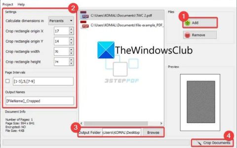 如何使用在线工具或免费软件在 win 11/10 中裁剪 pdf 页面