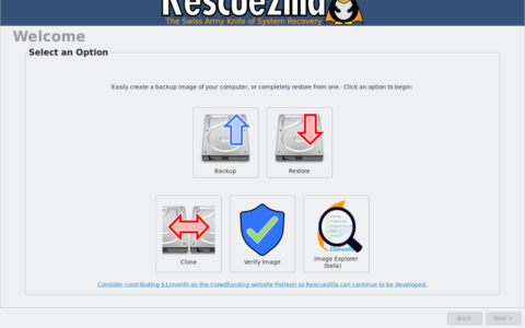 rescuezilla：开源备份、恢复和恢复环境