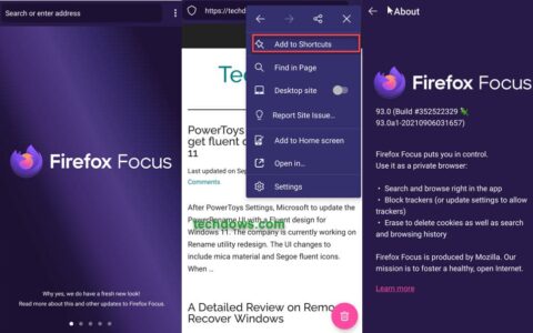 firefox focus for android 进行 ui 大修