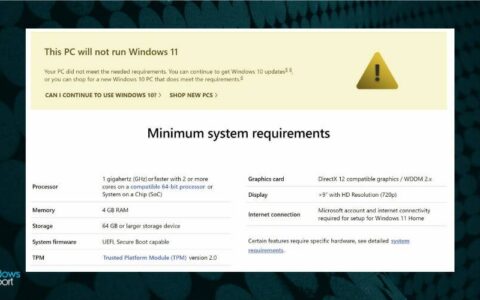 此 pc 无法运行 windows 11 – 如何解决此错误