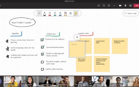 microsoft teams rooms将很快获得whiteboard应用程序