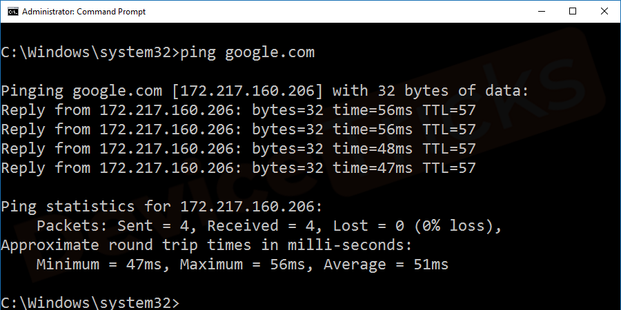 ping-google.com-specific-statistics