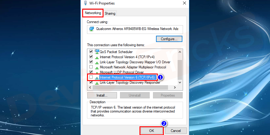 uncheck-internet-protocol-version-6-tcp-ipv6-option