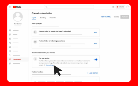 youtube 创作者现在可以为观看者自定义“为您推荐”版块